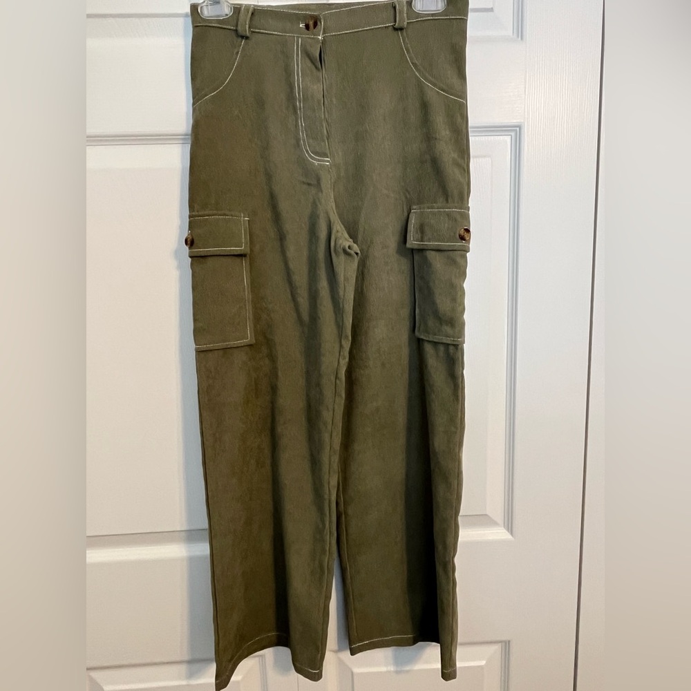 Iz Byer Girls Green Cargo Pants